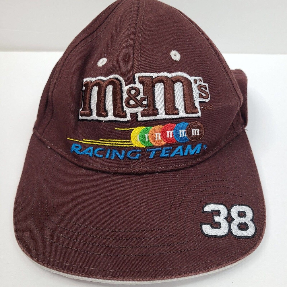 Elliot Sadler #38 NASCAR M&Ms Racing Team Brown A-Flex Hat Cap Chase Authentics